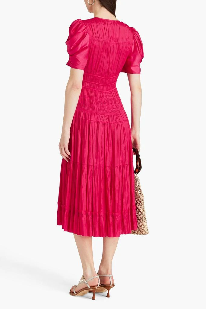 Ulla Johnson Daria tiered satin midi dress 3