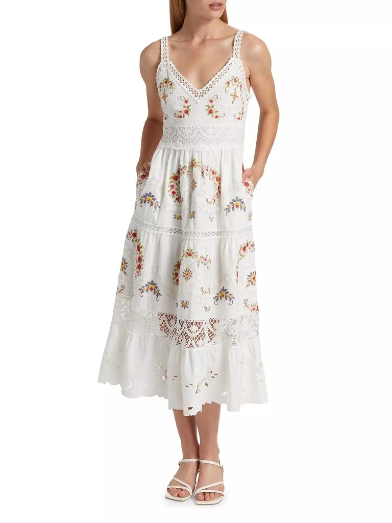 Sea Edwina Embroidered Cotton Midi-Dress 3