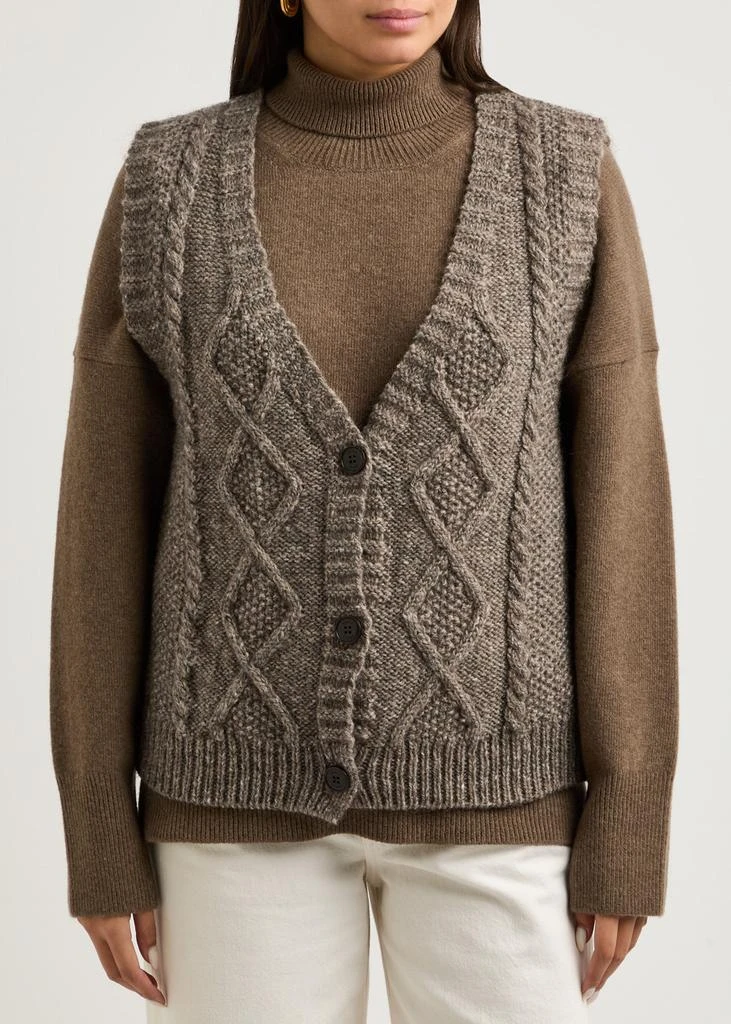 SKALL STUDIO Ebba cable-knit wool vest 2