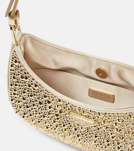 Prada Cleo embellished satin shoulder bag 3