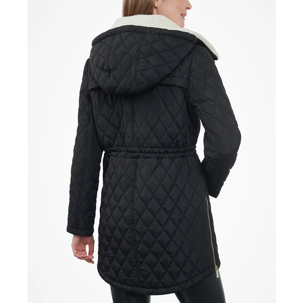 Michael Kors Women's Faux-Fur-Collar Quilted Coat 2