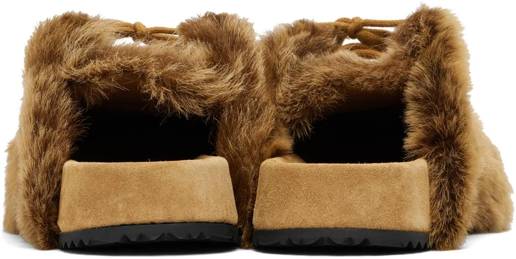 Dries Van Noten Tan Shearling Clogs 2