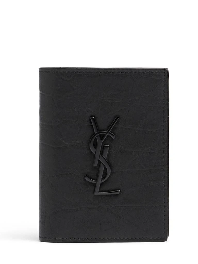 Yves Saint Laurent Ysl Croc Embossed Leather Wallet 1