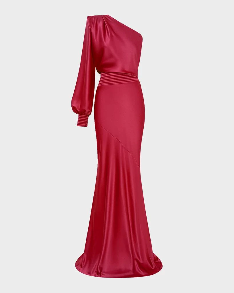 Zhivago Women's Don't Look Now One-Shoulder Gown - Ruby - Size 8 Zhivago Women's Don't Look Now One-Shoulder Gown - Ruby - Size 8
