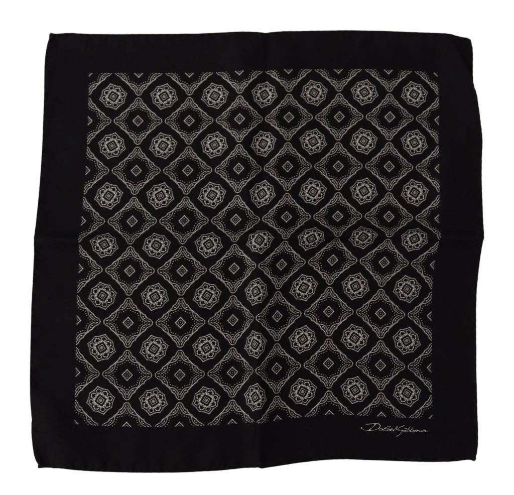 Dolce 
Gabbana Geometric Patterned Square Handkerchief Men
s Scarf