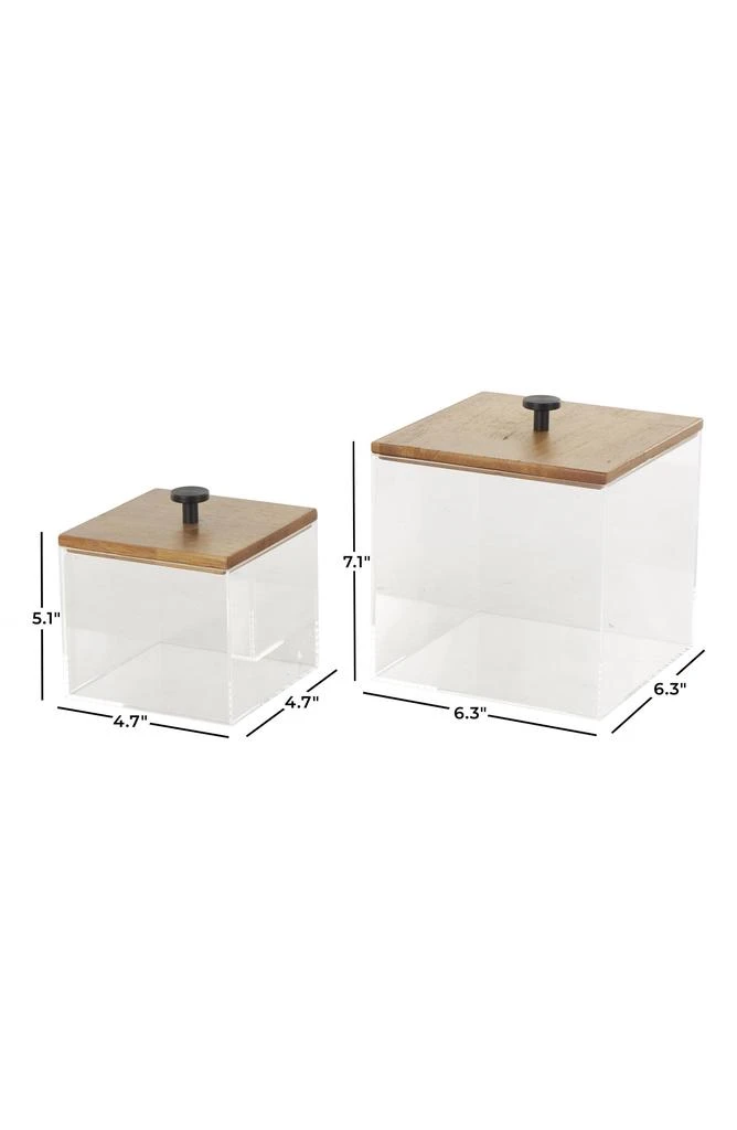 UMA Contemporary Set of 2Decorative Acrylic Boxes 2