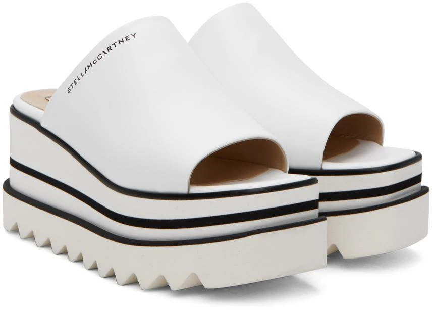 Stella McCartney White Sneak-Elyse Platform Mules 4