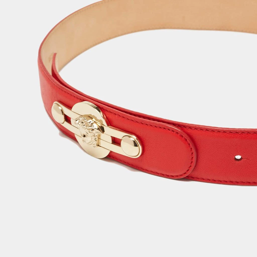 Versace Versace Red Leather Medusa Buckle Belt 85 CM 3