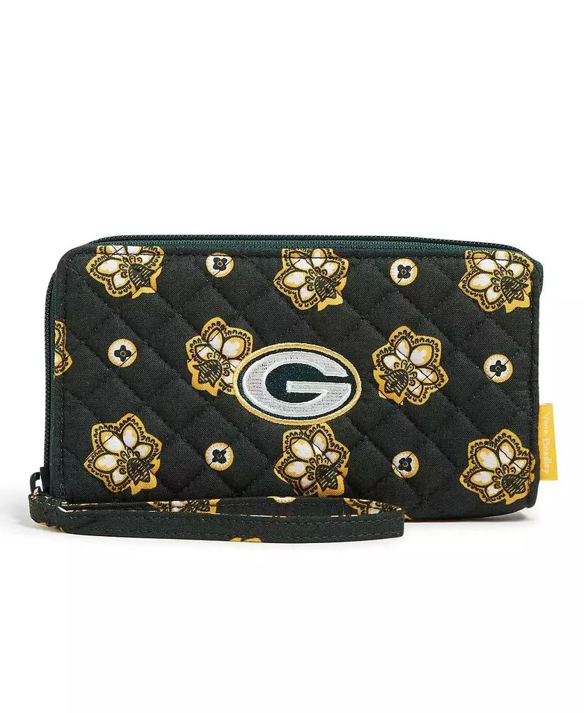 Vera Bradley Women's Green Bay Packers RFID Front-Zip Wristlet 1