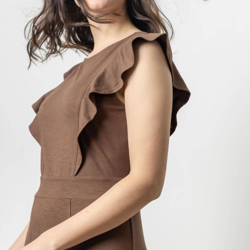 Lilla P Lilla P - Flounce Trim Maxi Dress