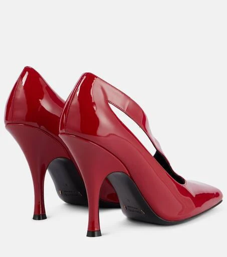 Khaite Eva 100 cutout patent leather pumps 2