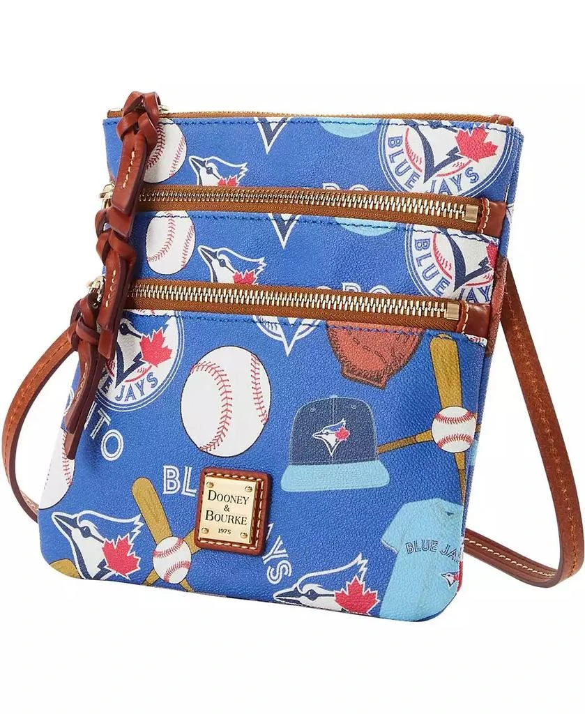 Dooney & Bourke Women's Toronto Blue Jays Game Day Triple Zip Crossbody Purse 2