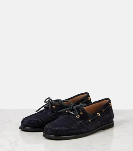 Gianvito Rossi Vandée suede boat shoes 4