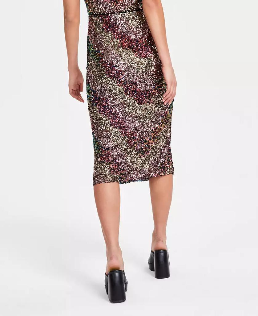 Bar III Women's Sequin Pull-On Midi Skirt, Created for Macy's