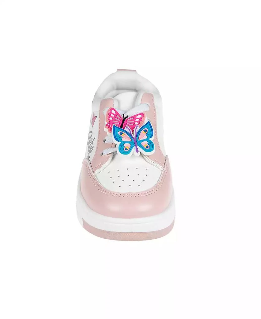 Bebe Toddler Girls Butterfly Lace Charms with Court Sneakers 4