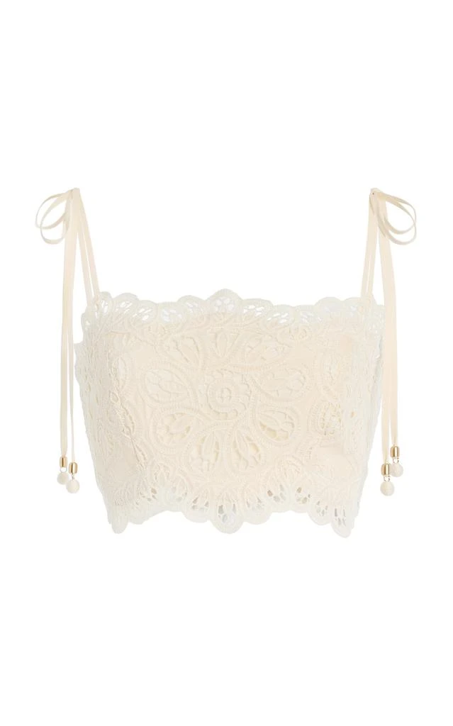 Zimmermann Zimmermann - Rhiannon Lace Crop Top - Ivory - 3 - Moda Operandi 1