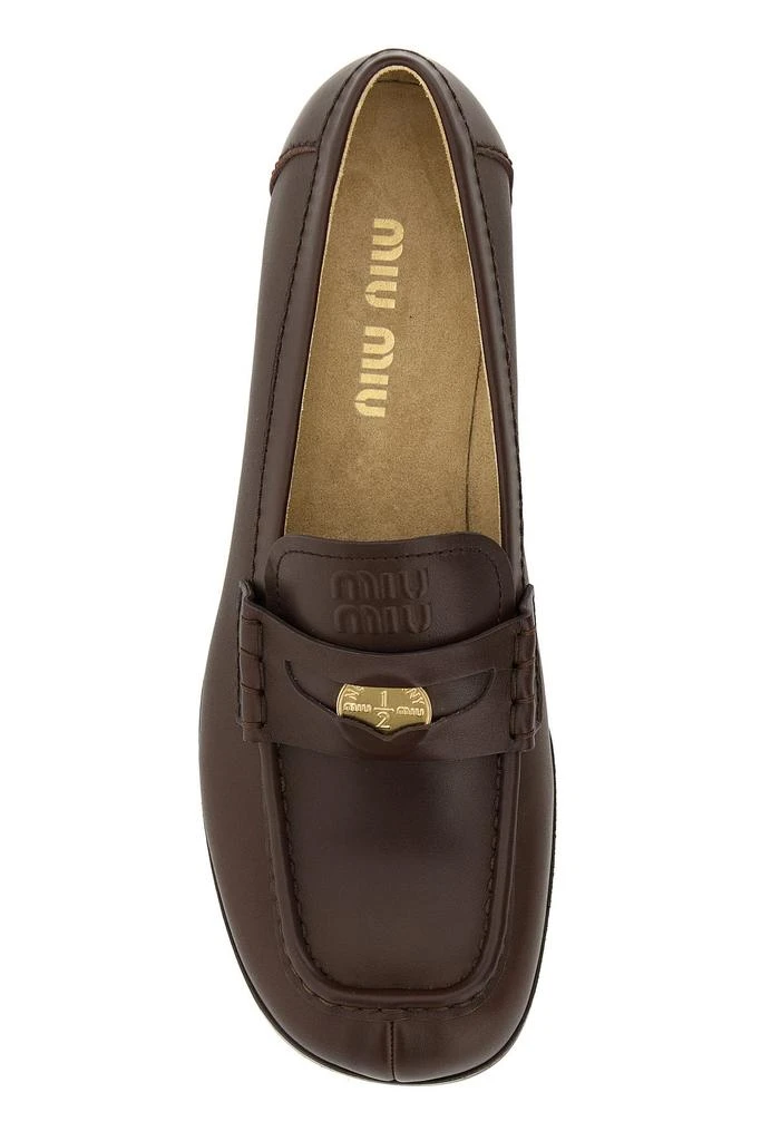 Miu Miu Brown leather loafers 3