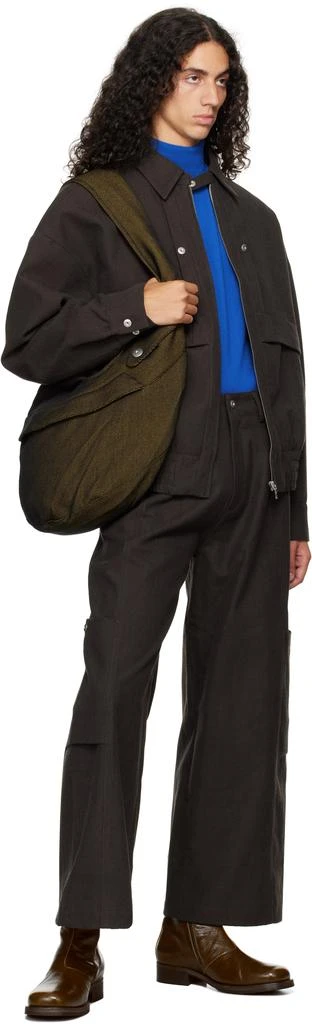 Omar Afridi Brown Panelled Bontan Cargo Pants 4