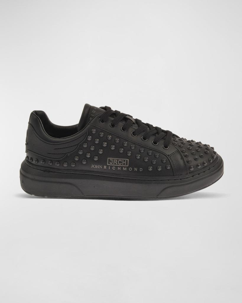 John Richmond Men's Allover Tonal Studded Low-Top Sneakers