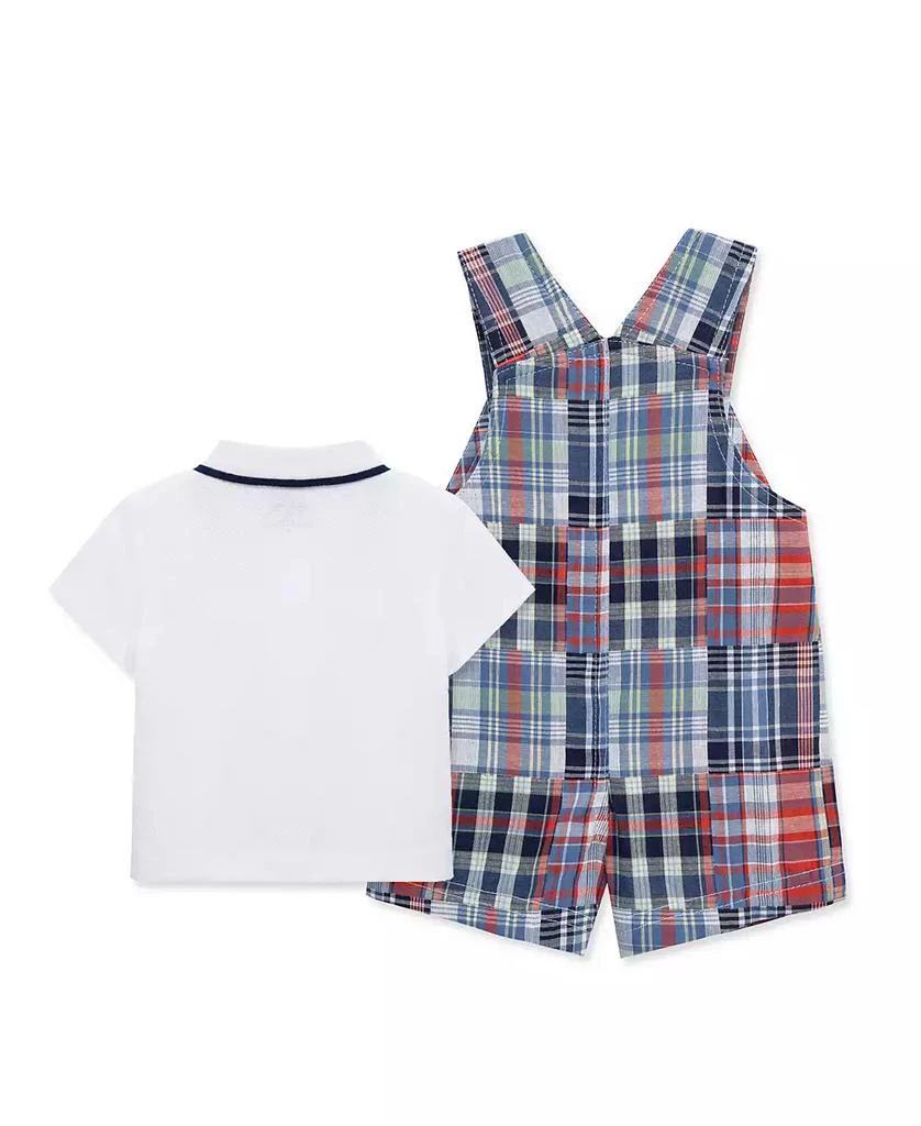 Little Me Baby Boys
 Patchwork Detail Shortall and Polo Shirt, 2-Piece Set 3