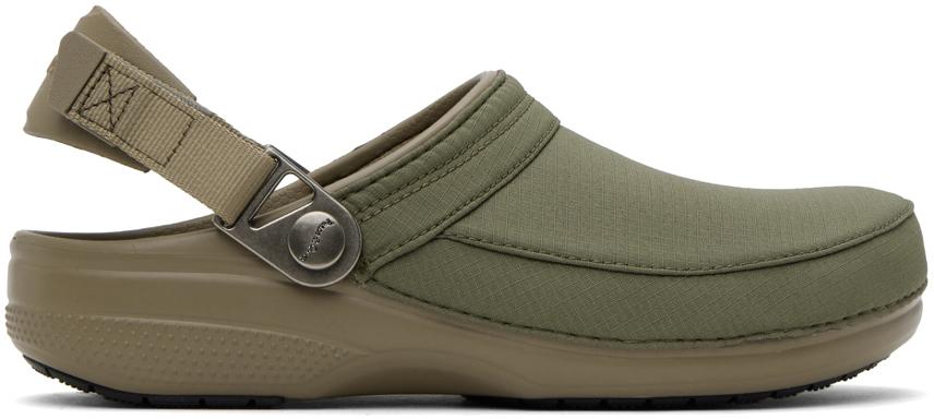 Crocs Khaki & Off-White Museum of Peace & Quiet Edition Classic Clogs