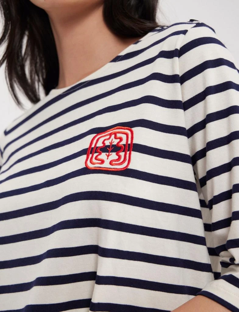 INES DE LA FRESSANGE PARIS Marianna white/navy striped top 4