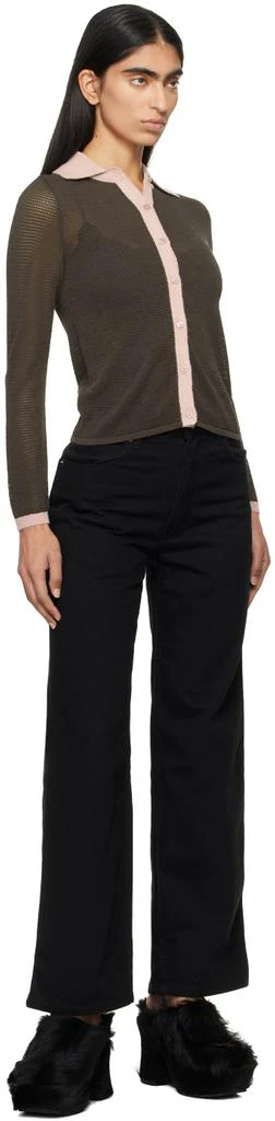 Eckhaus Latta Black Wide Leg Jeans 4