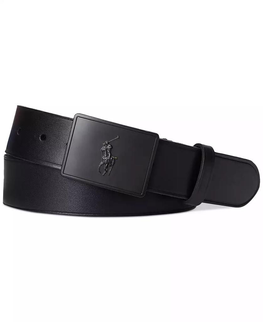 Ralph Lauren Men's Plaque-Buckle Leather Belt