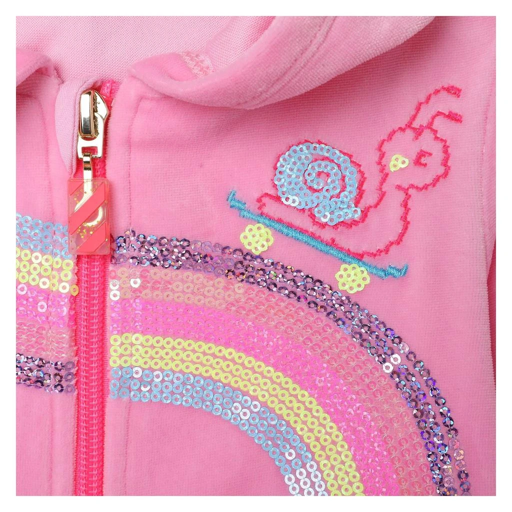 Billieblush Pink Rainbow Zip Up Hoodie