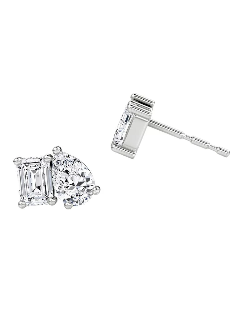 VRAI 14K Gold & 1.00 TCW Lab-Grown Diamond Toi Et Moi Stud Earrings 3