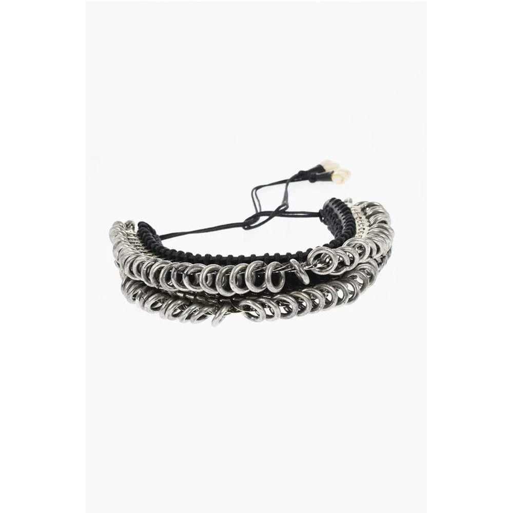 DSQUARED2 Dsquared² Metal AFRICAN HYENA Plastron Necklace with Leather Women's Trim 2