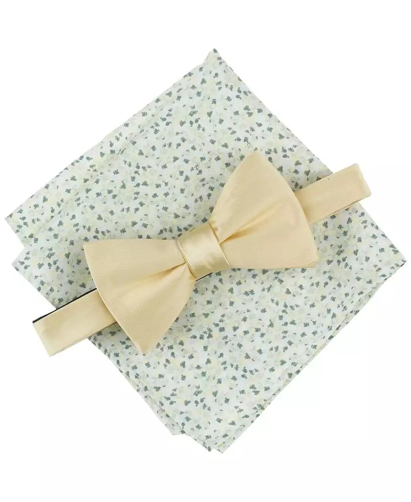 Bar III Men's Solid Bow Tie & Pocket Square Set, Exclusively at Macy's 1