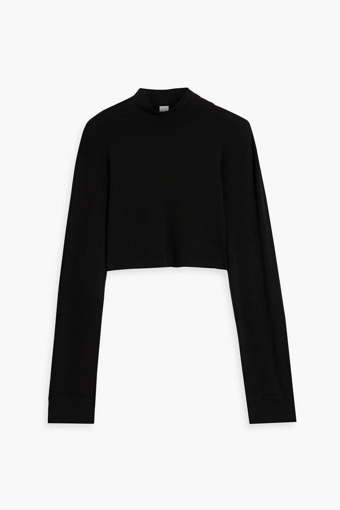 RE/DONE BY HANES Cropped cotton turtleneck top 1