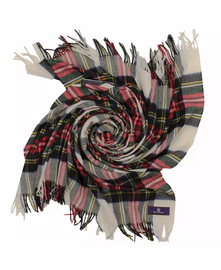 Prince of Scots Highland Tartan Tweed Merino Wool Throw, 55" x 72" 4