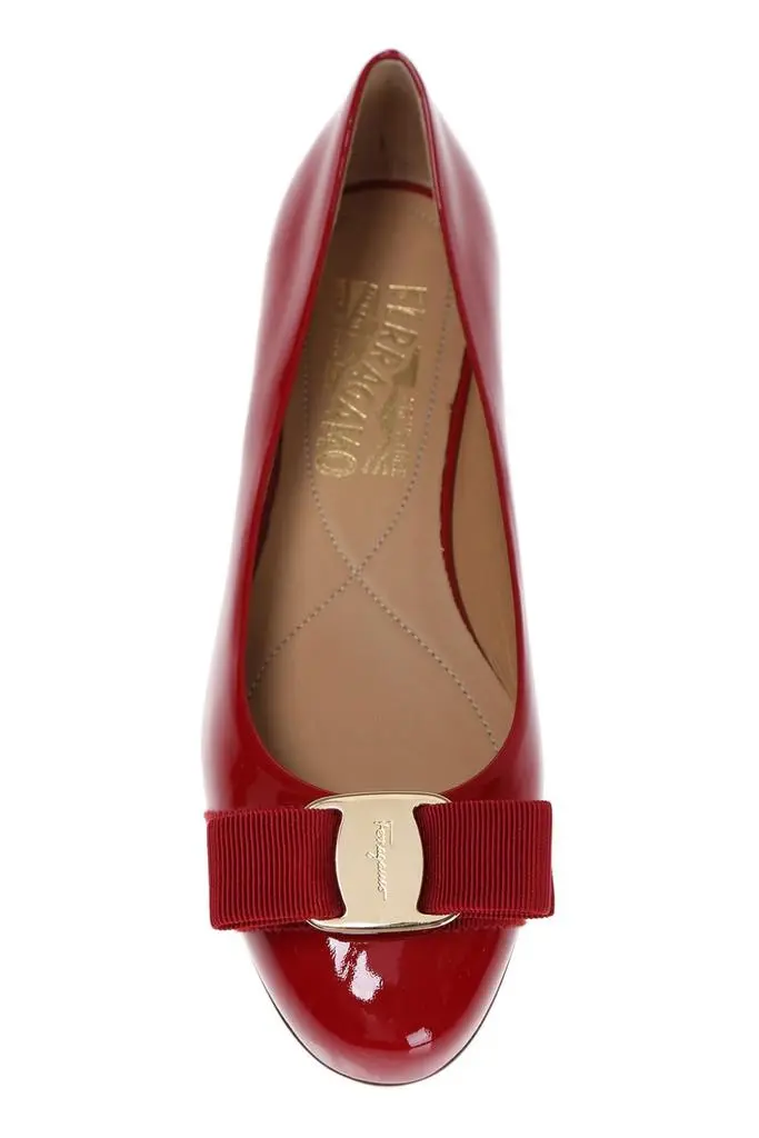Salvatore Ferragamo Salvatore Ferragamo Varina Ballet Flats In Red Patent Leather 2