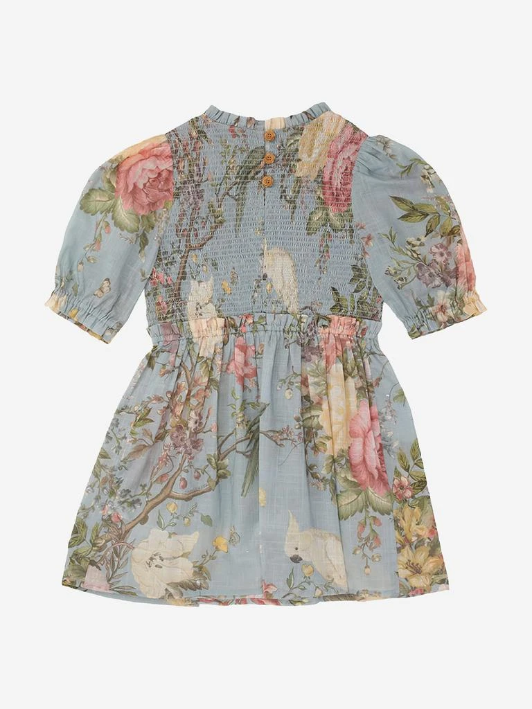 Zimmermann Zimmermann Girls Floral Waverly Puff Sleeve Dress in Blue 2