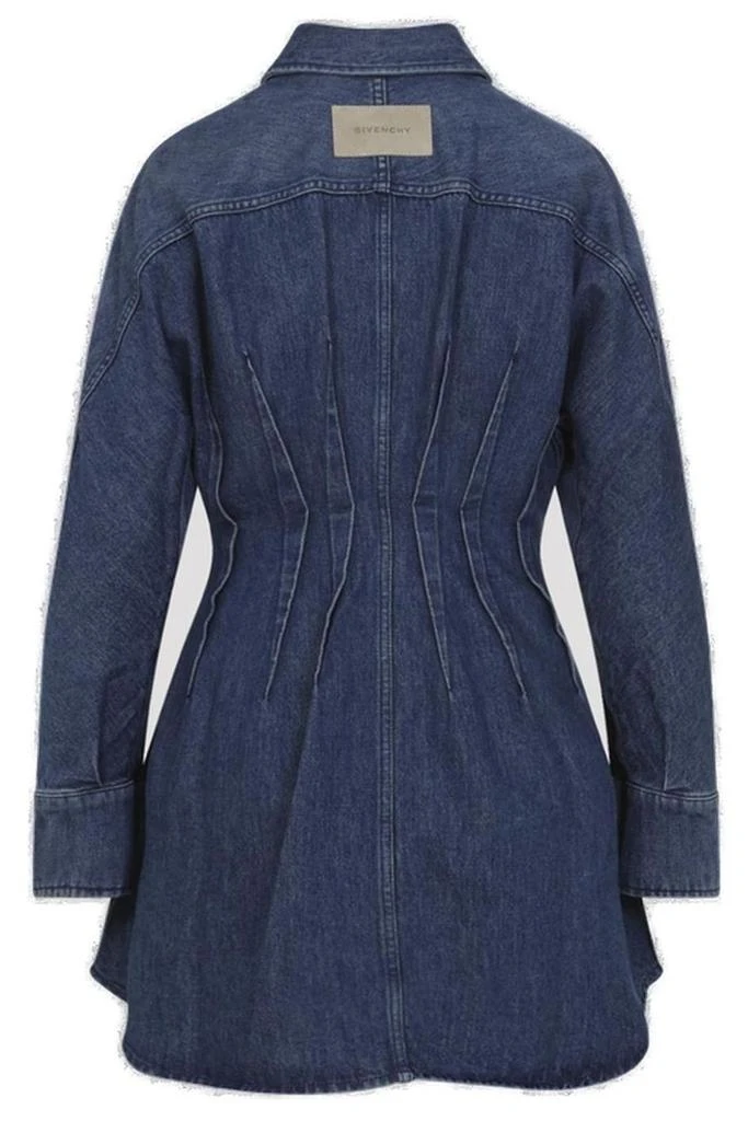Givenchy Givenchy Collared Long-Sleeve Mini Denim Dress 2