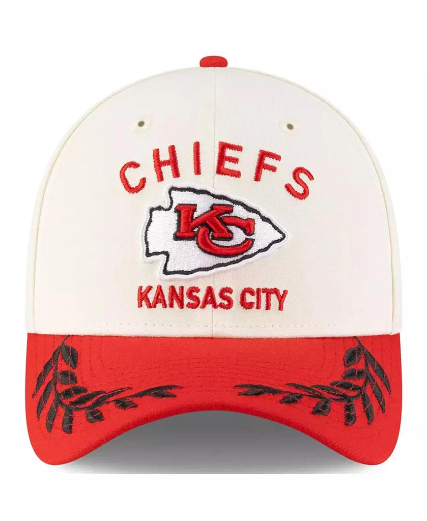 New Era Men's Cream/Red Kansas City Chiefs 2025 NFL Draft 39THIRTY Flex Hat 4
