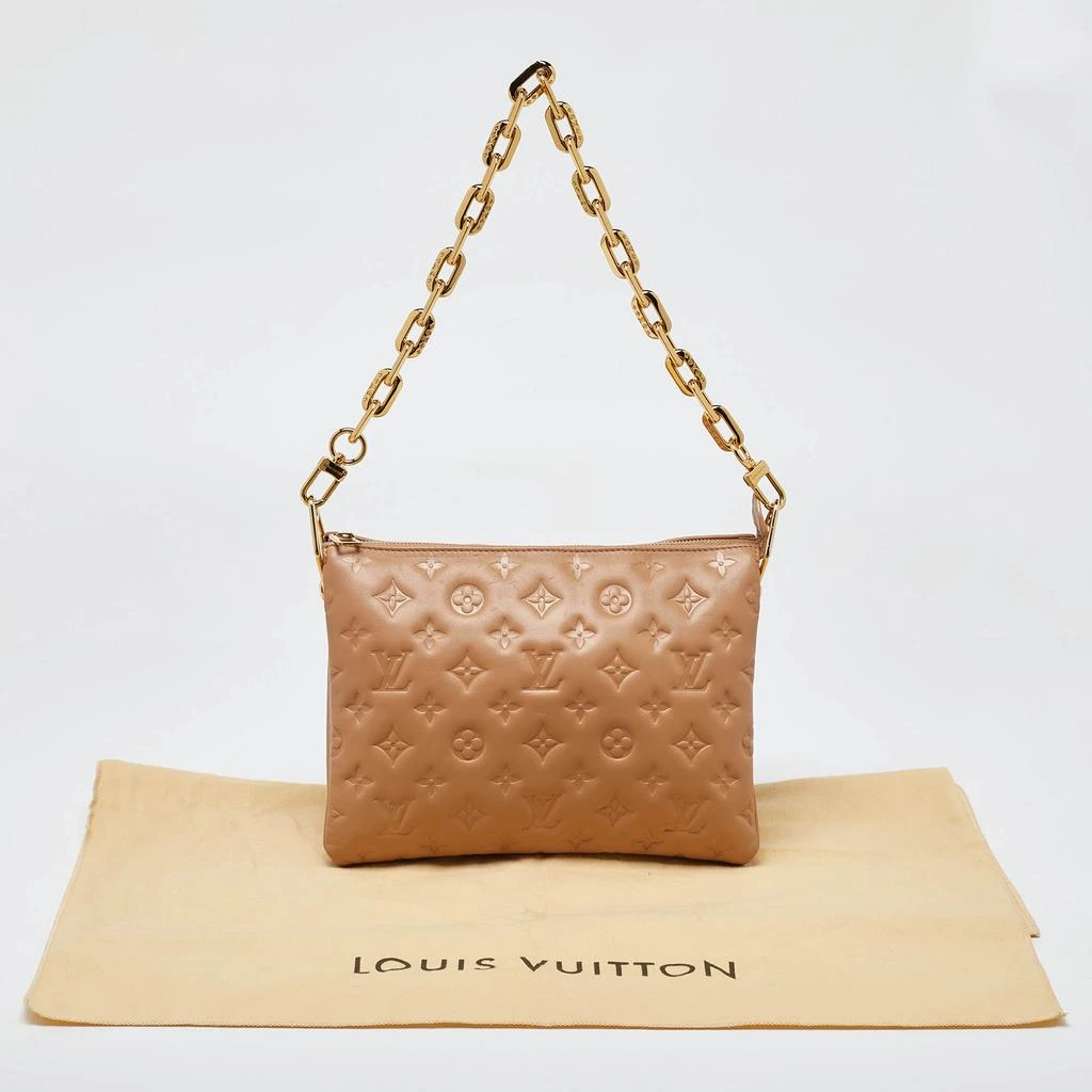 Louis Vuitton Louis Vuitton Taupe Monogram Embossed Leather Coussin PM Bag 10