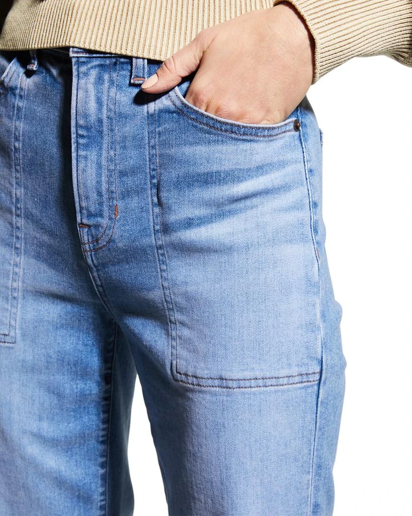 VERONICA BEARD Crosbie Wide-Leg Jeans with Pocket Details 5