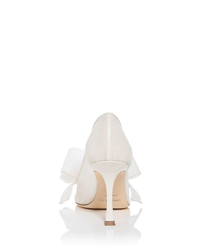 Jimmy Choo Women's Staz 90 Mesh Bow Pumps 4