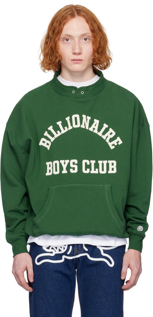 Billionaire Boys Club Green Collared Sweatshirt