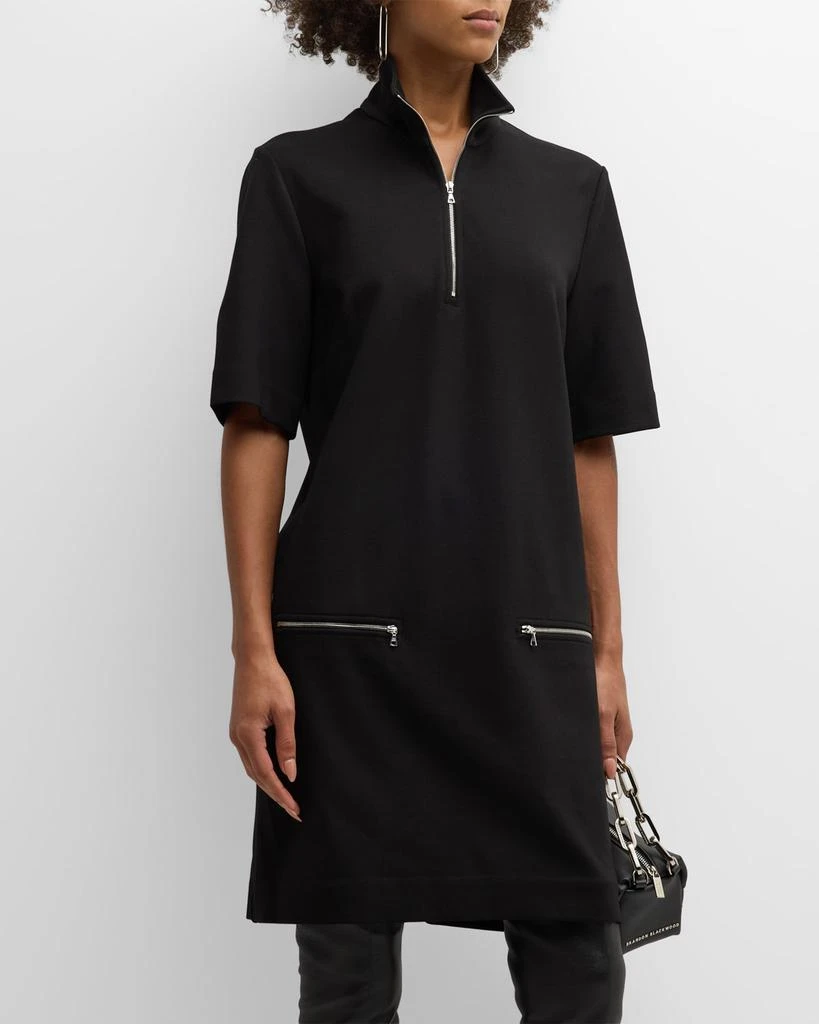 ROSETTA GETTY Quarter-Zip Mini Shift Dress 2