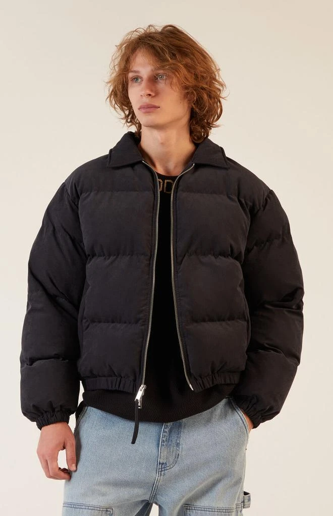 PacSun Black Coaches Puffer Jacket 1