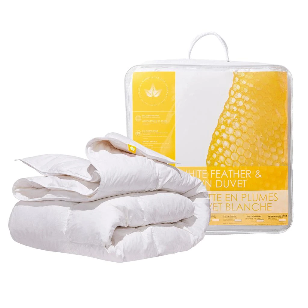Canadian Down & Feather Company White Feather & Down Duvet Regular  weight 1