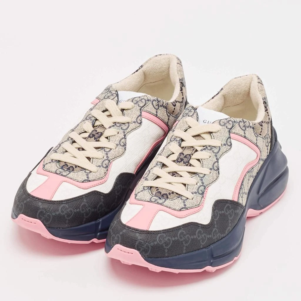 Gucci Gucci Multicolor GG Supreme Canvas Rhyton Sneakers Size 40 2