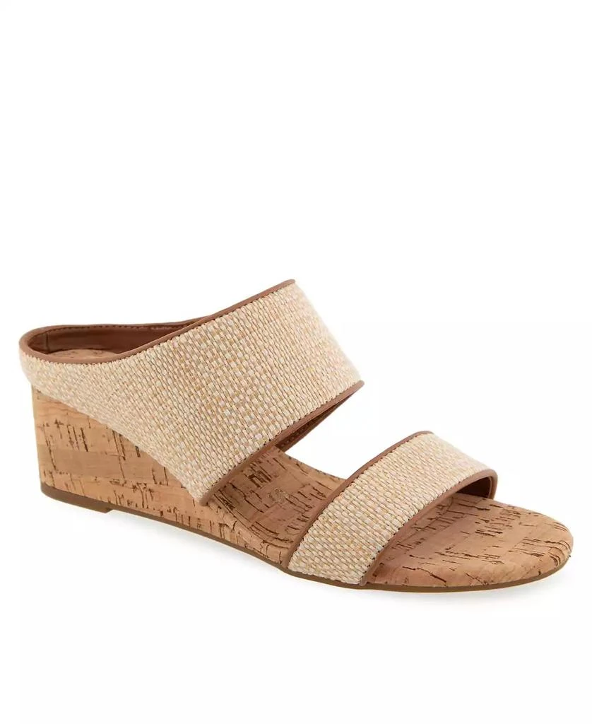 Aerosoles Women's Wheeler Round Toe Wedge Sandals 1