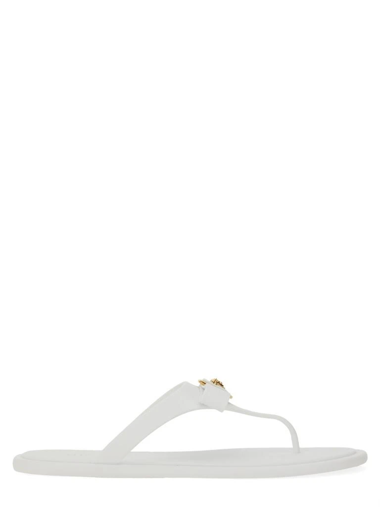 Versace SLIDE SANDAL WITH GIANNI RIBBON 1