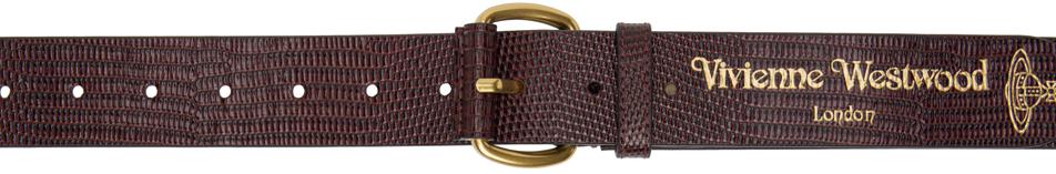 Vivienne Westwood Burgundy Roller Buckle Belt