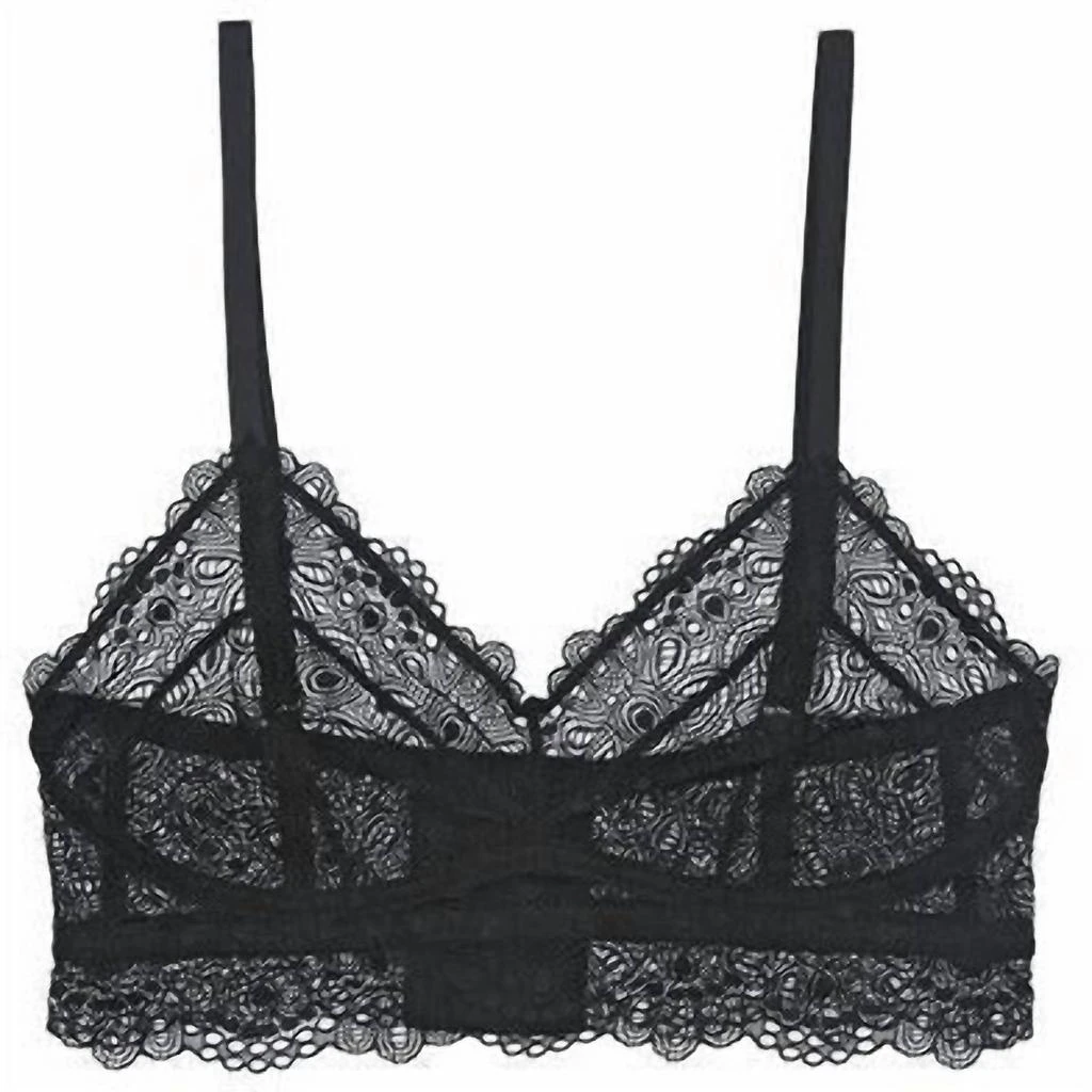 ELSE Flora Soft Cup Longline Bra In Black 3